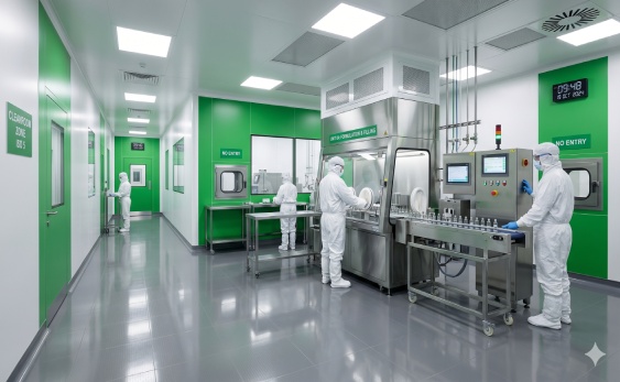 A sophisticated clean room albound wall installation featuring hpl sandwich panels and flush corner integration