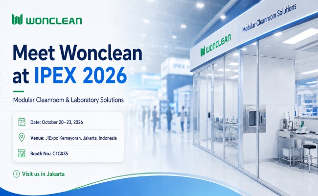 Meet Wonclean at IPEX 2026 for modular cleanroom and laboratory solutions in Jakarta Indonesia
