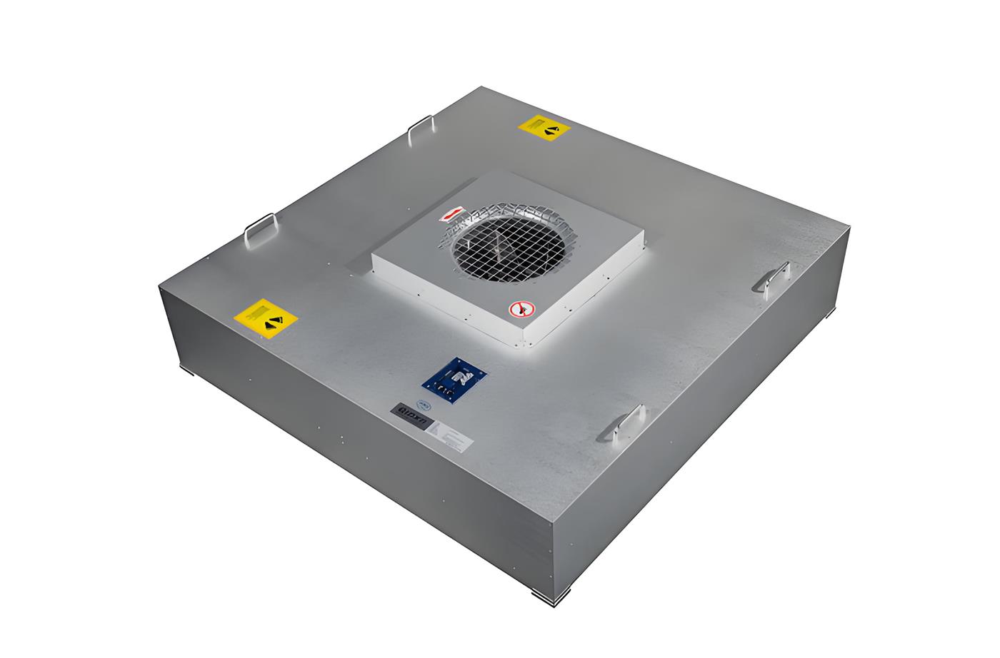 Fan filter unit used in semiconductor cleanroom ceiling for HEPA or ULPA airflow control